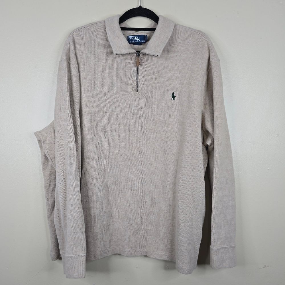 Polo Ralph Lauren ¼ zip pullover cotton sweater size xxl